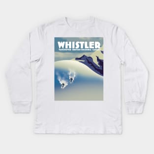 Whistler British Columbia Canada ski poster Kids Long Sleeve T-Shirt